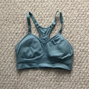 Blue sports bra
